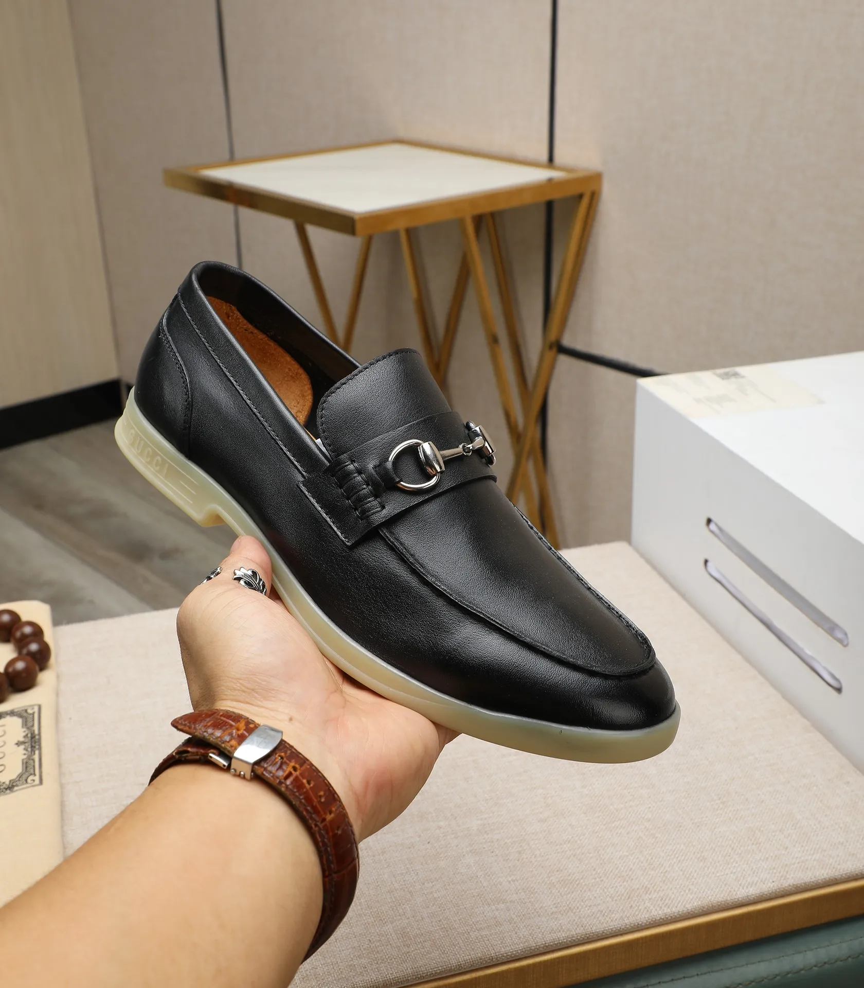 Men's shoes 💰520 📛📛Original (water-dyed cow lining) GUCCI official website formal shoes🌀 Italian 🇮🇹Imported cowhide➕Top imported water-dyed cowhide lining💋Finely handmade Original bottom, the real thing looks better when photographed in person Standard size 38-44